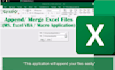 append excel files or CSV files with excel vba or macro
