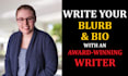 write your book blurb or author bio