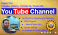 create setup promotion SEO and youtube channel optimization