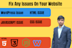 fix wordpress HTML CSS and javascript react issues