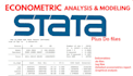 do econometric modeling and data analysis in stata