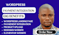 do paypal stripe paystack  payment integration in wordpress website