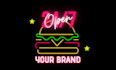 creat burger logo design with diffrent style and uniqe