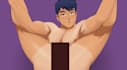 draw nsfw gay art, yaoi, or bara anime style