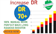 increase domain rating ahrefs dr 70 plus
