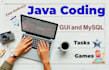 do 1st java opp gui tasks assignments, games and project,