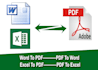 convert pdf into excel or word