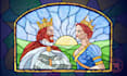 draw stained glass design illustration