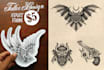create a hand drawn custom tattoo design