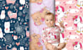 create seamless pattern design, textile prints for kids
