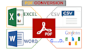 convert PDF to excel and PDF to word or powerpoint perfectly