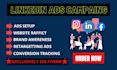 setup and manage linkedin ads campaign