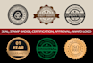 design professional seal, stamp, certification badge logo