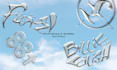 design glass chrome text effect