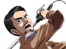 create illustration in attack on titan anime art style