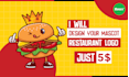 design your mascot food, cafe, coffee shop, and restaurant logo in 12 hours