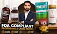 create food product packaging with fda compliant nutrition supplement fact label