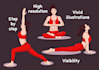 draw exercises, workout, yoga and other vector illustrations for manual, guide