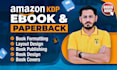 do book formatting, ebook kindle formatting for amazon KDP