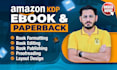 edit, format and publish book on amazon KDP, ebook and paperback formatting