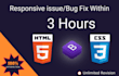 fix a bug in your HTML, CSS, javascript, jquery and bootstrap