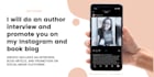 do an author interview and promote you on my book blog and sm