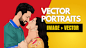 draw realistic vector portraits from photos