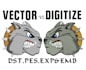 do embroidery digitizing into dst,pes in 1 hour