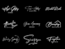 design a luxury handwritten signature logo for your business