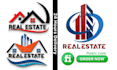 design real estate, construction, property , business logo