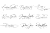 design signature, handwritten, cursive, scripted, handwriting logo