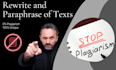 do a text paraphrasing and rewriting with no plagiarism