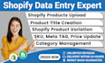 do shopify product listing product upload and data entry