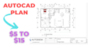 draw architectural drawing, floor plan, blueprint in autocad
