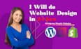 do website design on wordpress, shopify in 24hrs