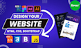 convert figma to HTML, PSD to HTML CSS bootstrap 5 responsive website design