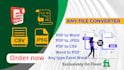 do PDF file convert to word, and copy paste job