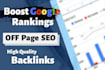 monthly off page SEO service, manual high quality backlinks and guest posts
