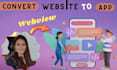 convert all website to ios app and android app by webview