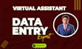 do fast accurate data entry, web research, public records, copy paste, typing