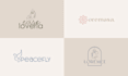 create a modern feminine line art logo