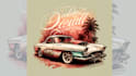 drawing car illustration for tshirt sticker posters event