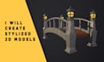 create stylized 3d models, game props