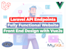 develop restful api endpoints and frontend using laravel and vue
