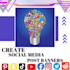create social media post banners