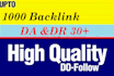 do 500 backlink hight da,DR dofollow approved link