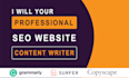 be your professional SEO website content writer