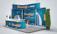 design trade show banner, booth, step and repeat banner
