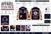 create a professional apparel tech pack for clothing manufacturers