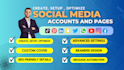 create, fix and optimize facebook business page and social media marketing